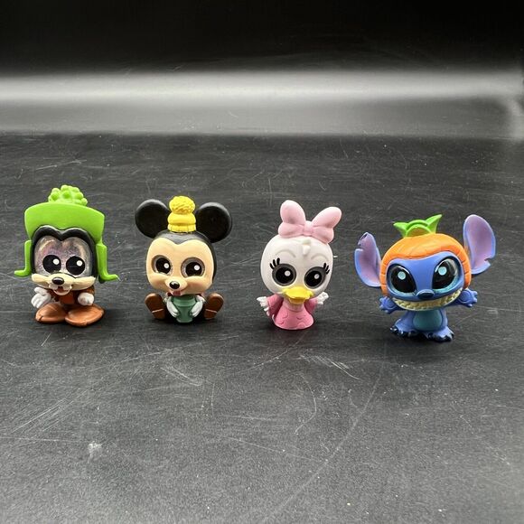 Disney DOORABLES Lot of 4 Let's Go STITCH Goofy, Daisy Duck, Mickey Mouse - Picture 1 of 16